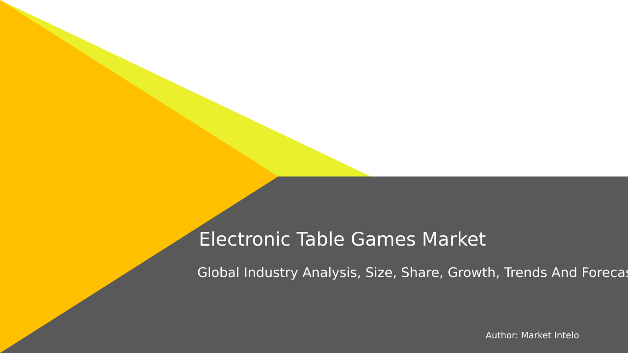 Electronic Table Games Market Research Report 2033