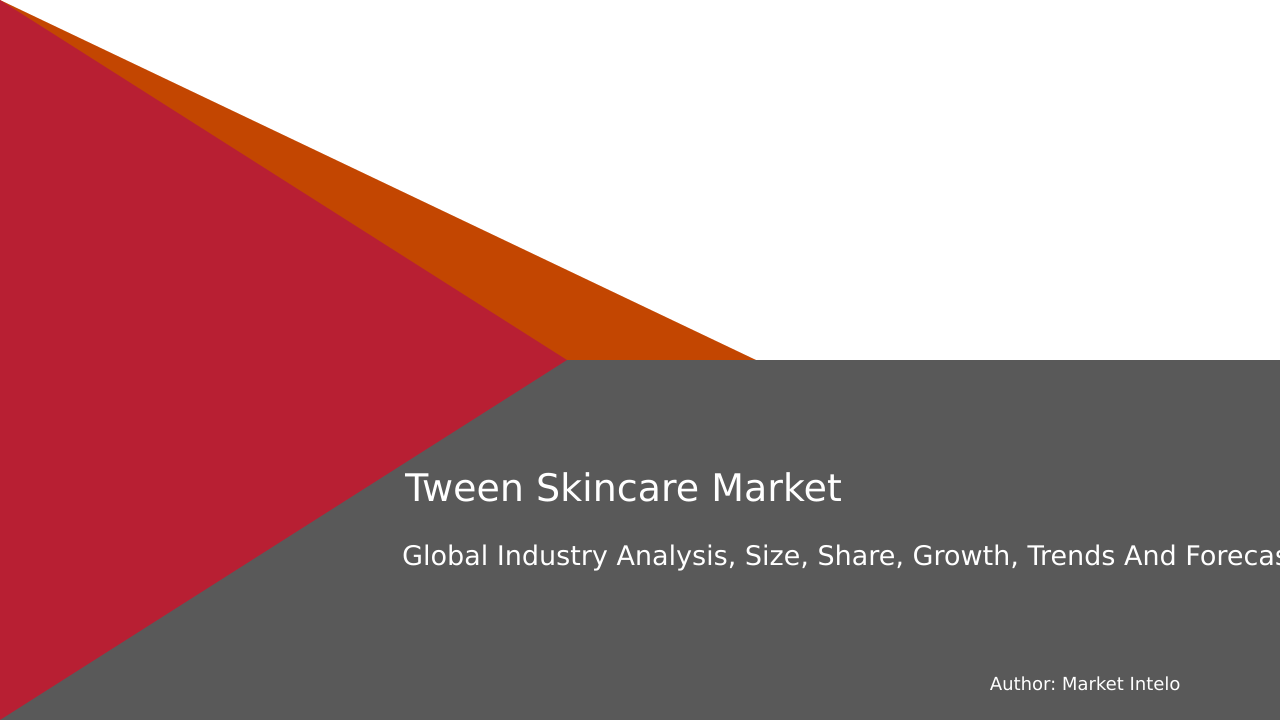 Tween Skincare Market Research Report 2033