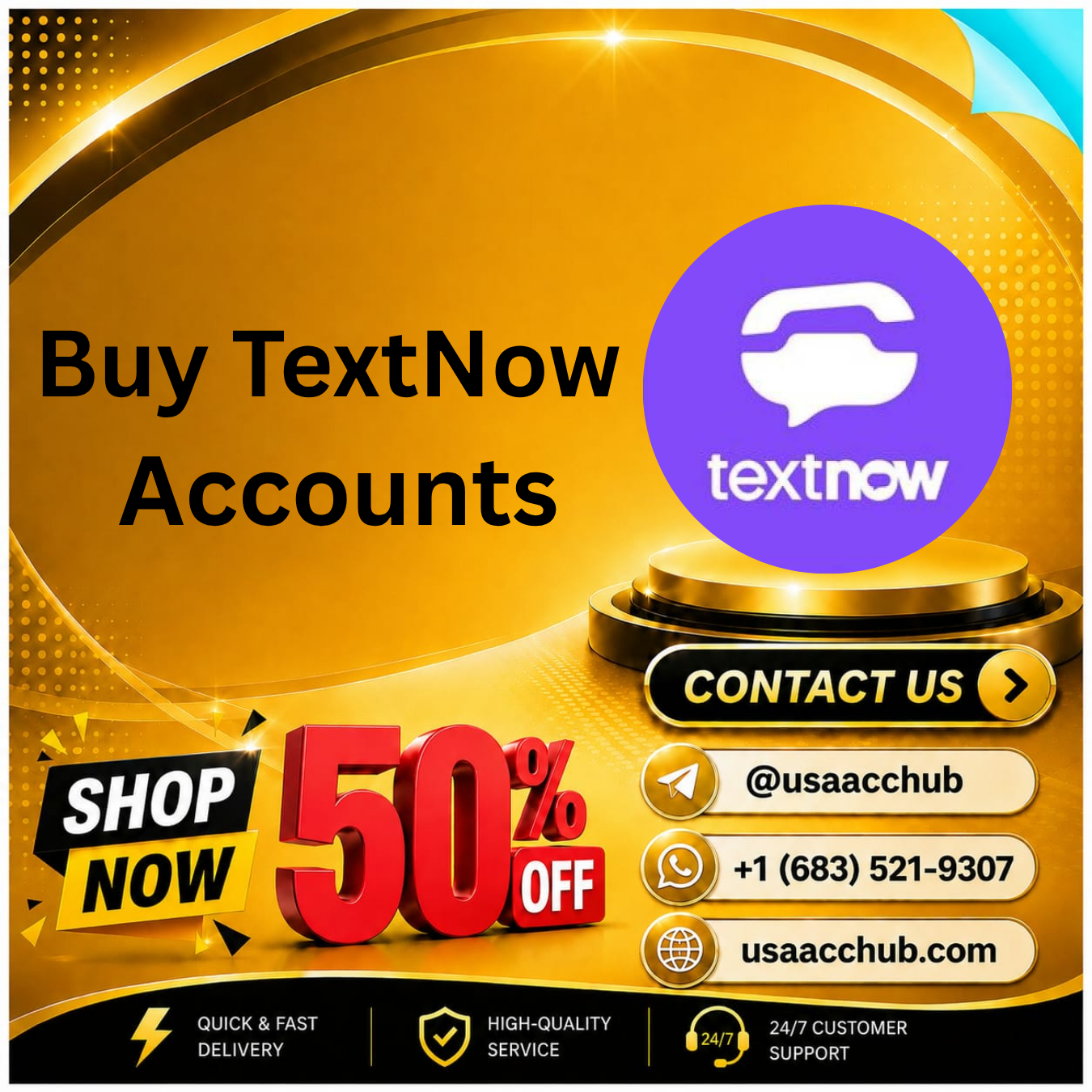 Buy TextNow Accounts-Old & New Verified Service