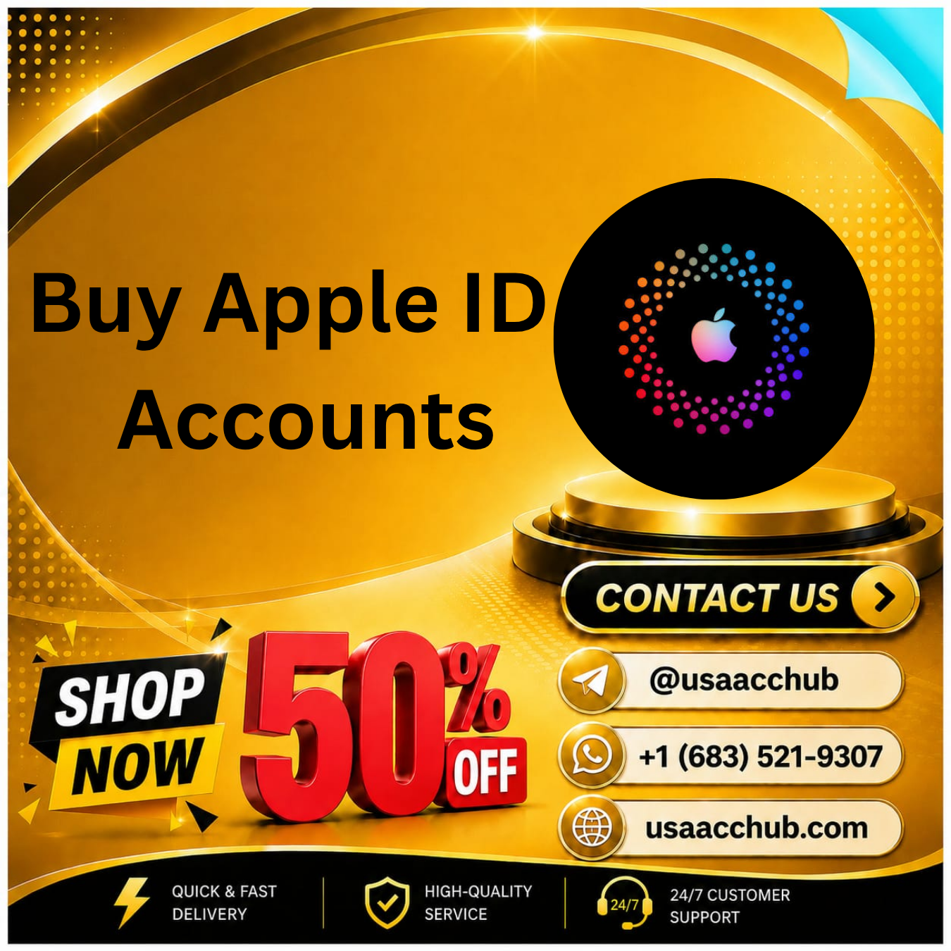 Buy Apple ID Accounts 100% Fast Delivery & Full Access
