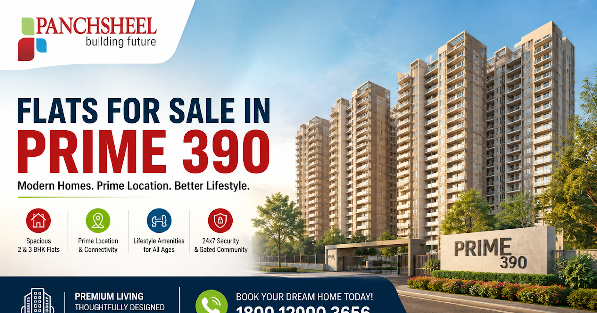 Panchsheel Group Blogs: Flats for Sale in Prime 390 – Discover Modern Living with Panchsheel Group